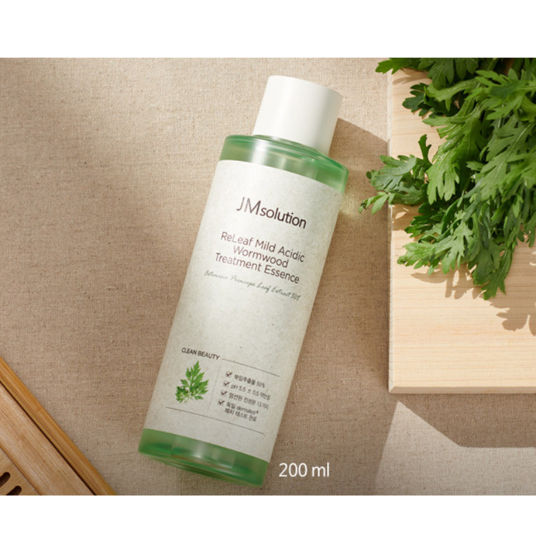 JM SOLUTION ReLeaf Mild Acidic Wormwood Treatment Essence 200ml | Best  Price and Fast Shipping from Beauty Box Korea