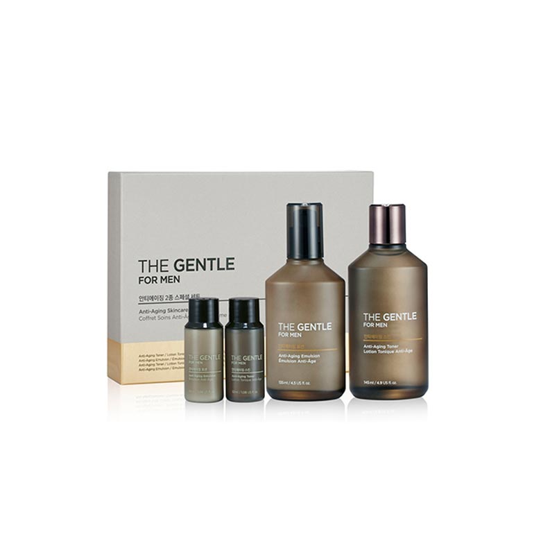 THE FACE SHOP The Gentle For Men Anti-Aging Skincare Set 4items | Best  Price and Fast Shipping from Beauty Box Korea