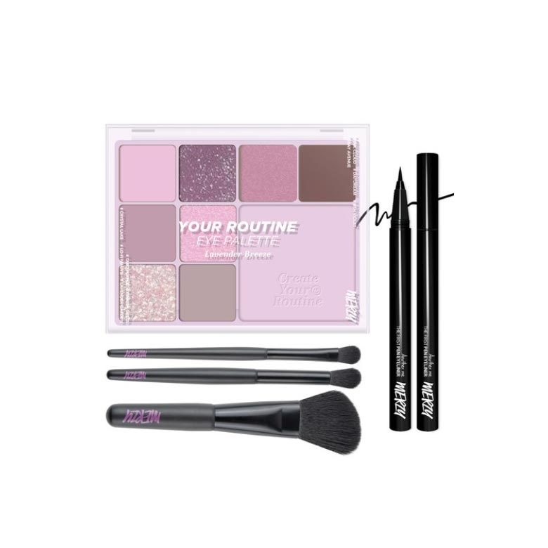 locker Tilfældig uddrag MERZY Your Routine Eye Palette + The First Pen Eyeliner + Brushes Set  6items | Best Price and Fast Shipping from Beauty Box Korea
