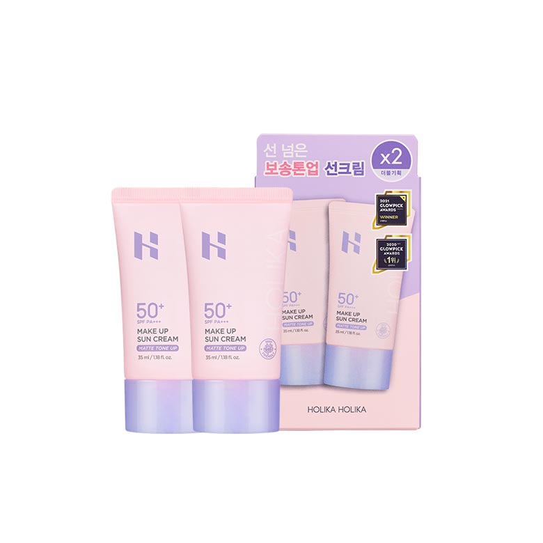 HOLIKA HOLIKA Make Up Sun Cream SPF50+ PA+++ (Matte Tone Up) 60ml*2ea |  Best Price and Fast Shipping from Beauty Box Korea