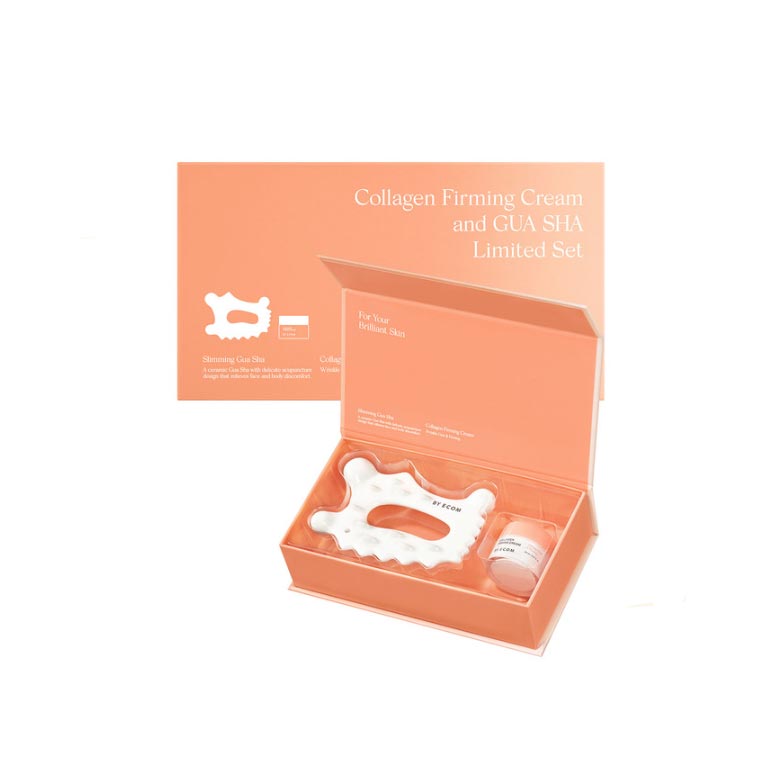 BY ECOM Collagen Firming Cream + Gua Sha Limited Set 2items Best Price and  Fast Shipping from Beauty Box Korea