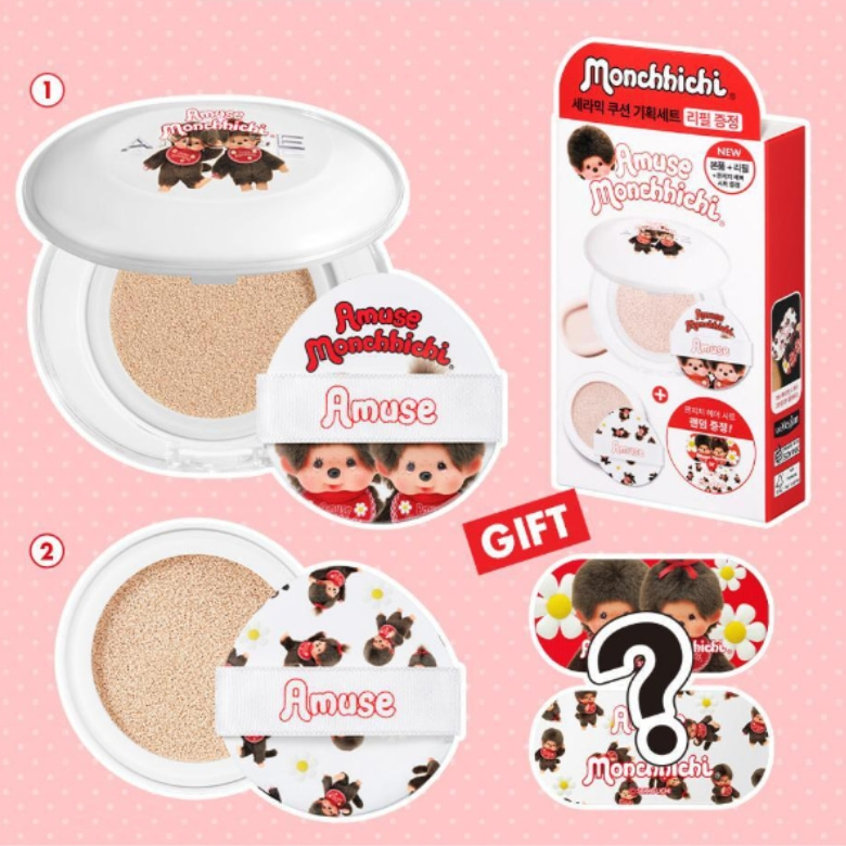 AMUSE Ceramic Skin Perfector Cushion MONCHHICHI EDITION - glow