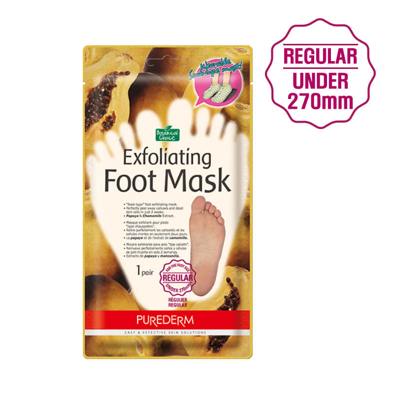 Own label brand, [PUREDERM] Exfoliating Foot Mask Regular 1 pair   (Weight : 61g)