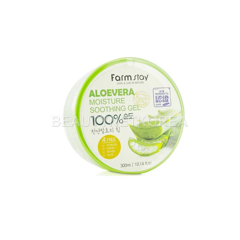 Own label brand, [FARM STAY] Moisture Soothing Gel [Aloevera] 300ml Free Shipping