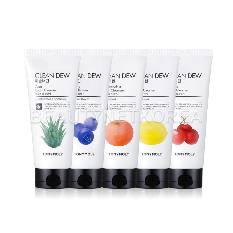 Own label brand, [TONYMOLY] Clean Dew Foam Cleanser 5 Types 180ml (Weight : 217g)
