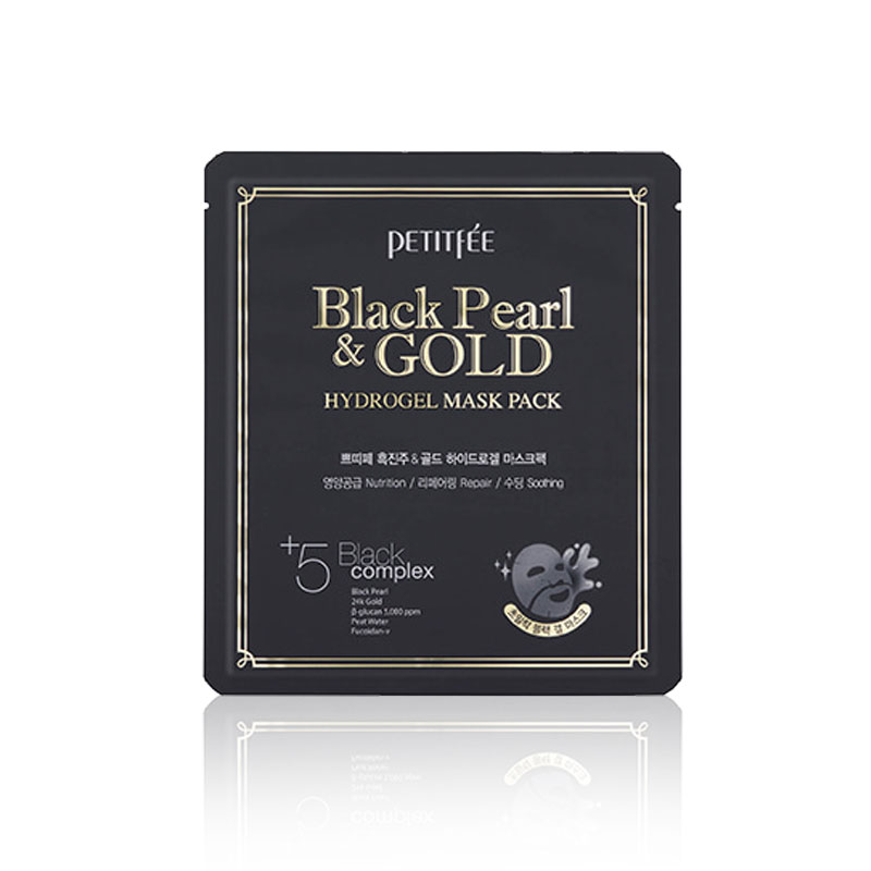 Own label brand, [PETITFEE] Black Pearl &amp; Gold Hydrogel Mask Pack 32g (Weight : 55g)