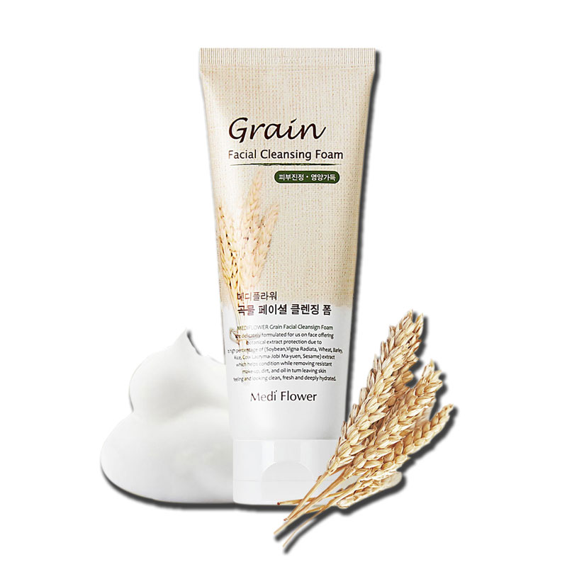 Own label brand, [MEDI FLOWER] Grain Facial Cleansing Foam 150ml (Weight : 181g)