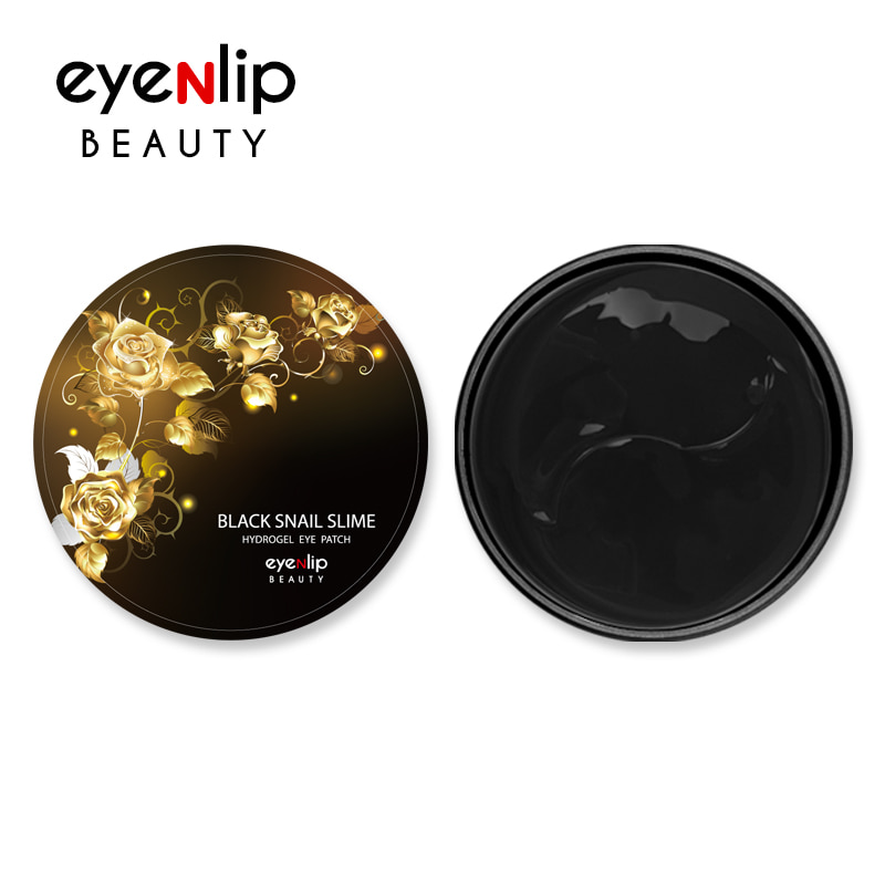 Own label brand, [EYENLIP] Black Snail Slime Hydrogel Eye Patch 84g (1.4g * 60ea) (Weight : 176g)