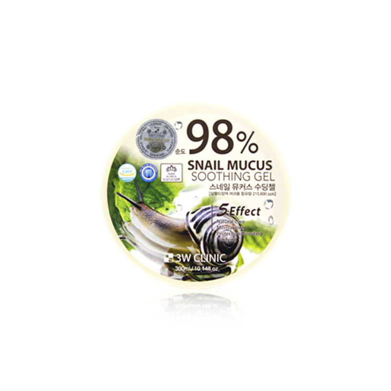 Own label brand, [3W CLINIC] Snail Mucus Soothing Gel (purity 98%) 300g(Weight : 386g)