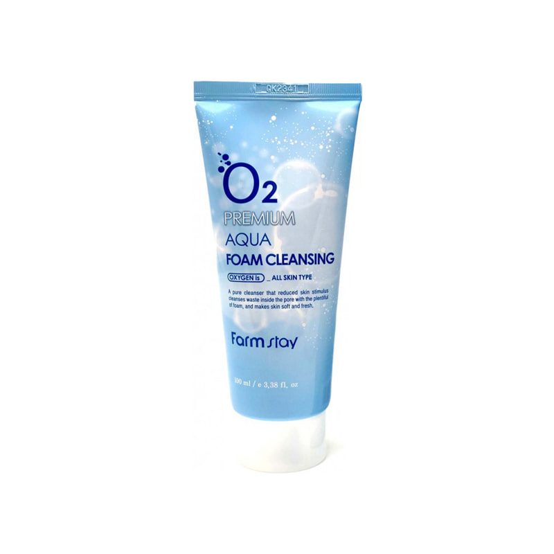 Own label brand, [FARM STAY] O2 Premium Aqua Foam Cleansing 100ml (Weight : 133g)