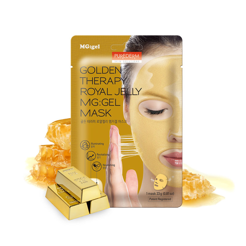 Own label brand, [PUREDERM] Golden Therapy Royal Jelly MG:Gel Mask 23g * 1pcs (Weight : 39g)