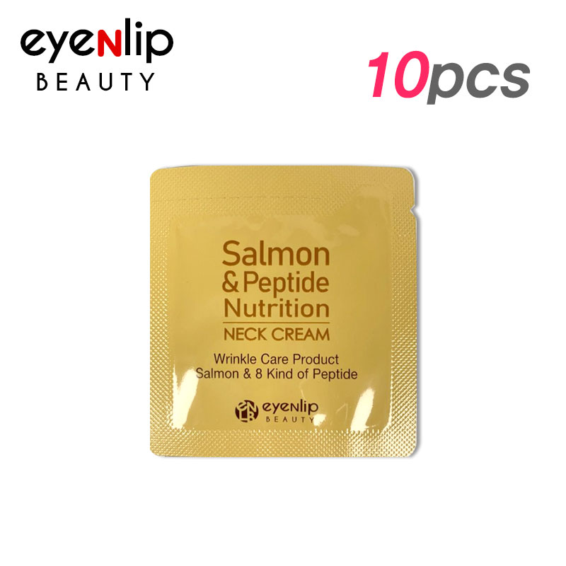 Own label brand, [EYENLIP] Salmon &amp; Peptide Nutrition Neck Cream 1.5ml * 10pcs [Sample] (Weight : 26g)