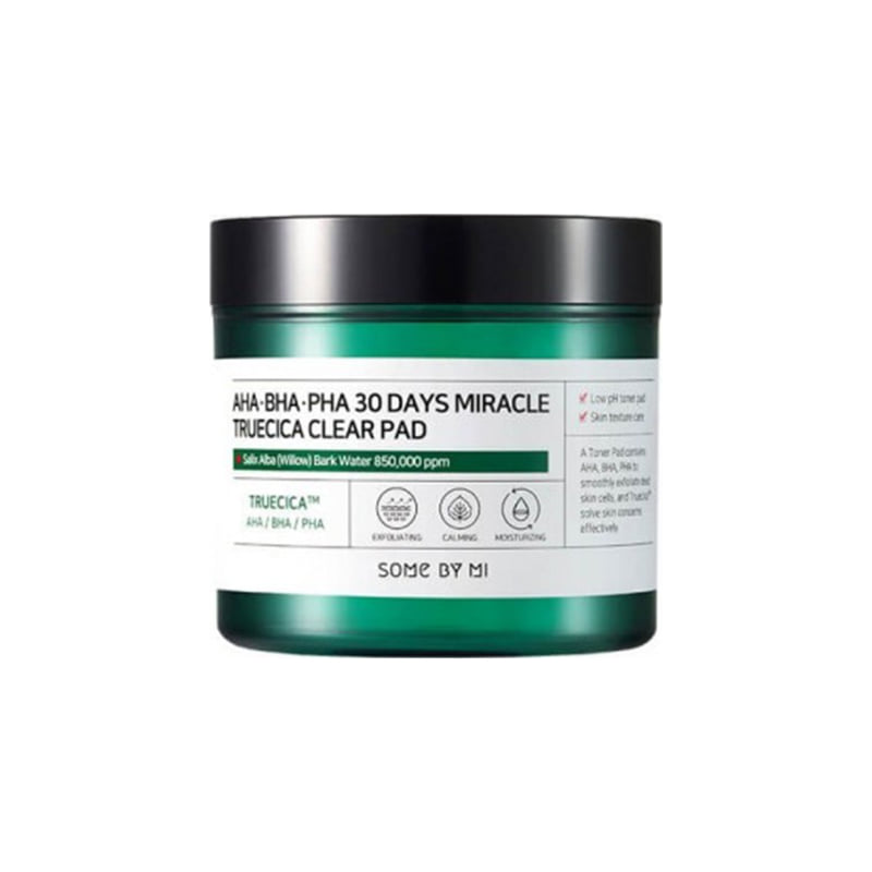 Own label brand, [SOME BY MI] Aha Bha Pha 30 Days Miracle Truecica Clear Pad 125ml (70EA) (Weight : 299g)