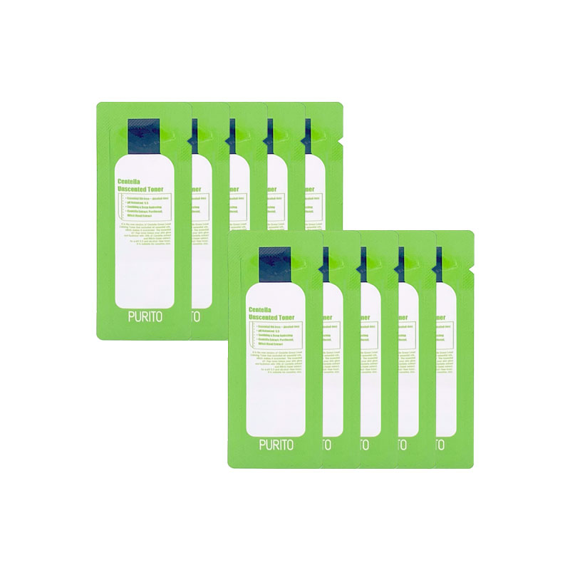Own label brand, [PURITO] Centella Unscented Toner * 10pcs [sample] (Weight : 13g)