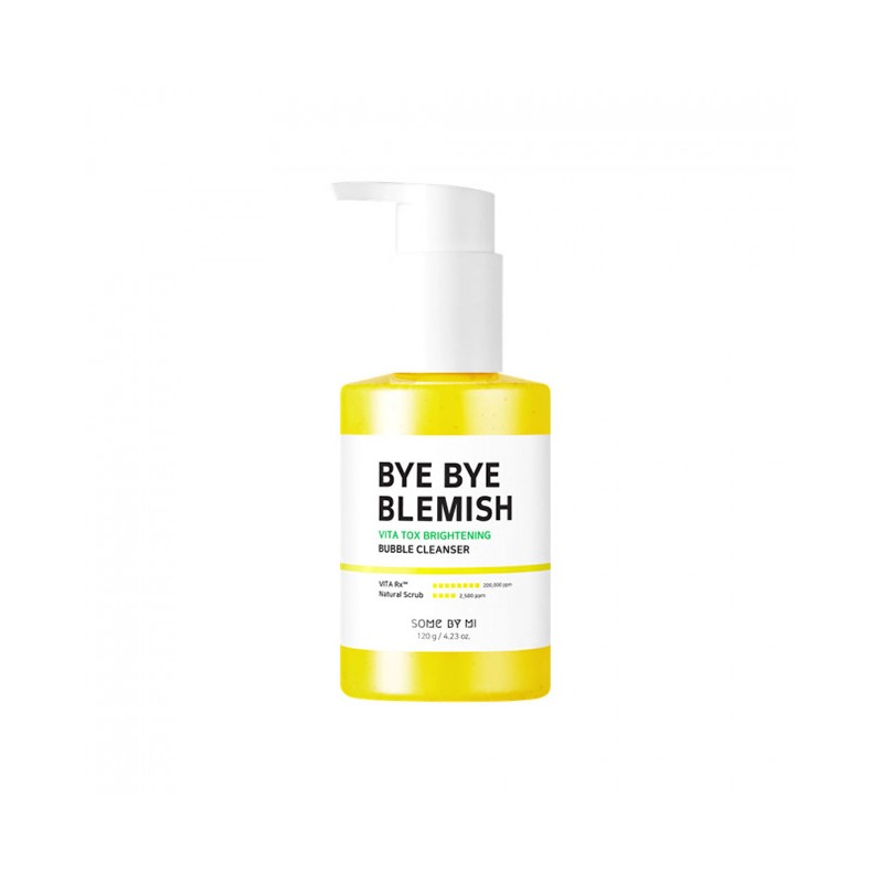 Own label brand, [SOME BY MI] Bye Bye Blemish Vita Tox Brightening Bubble Cleanser 120g Free Shipping