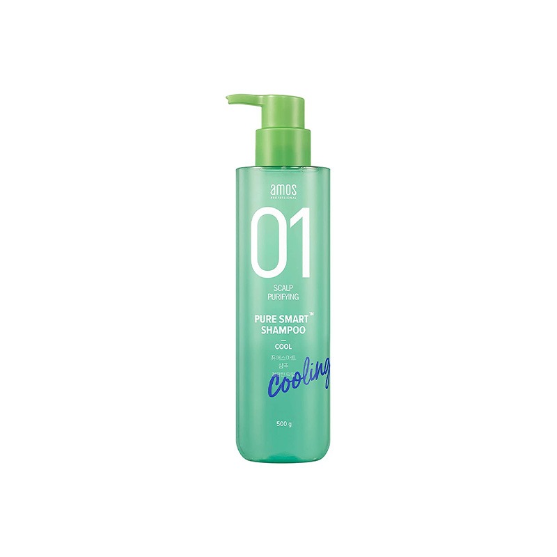 Own label brand, [AMOS] Pure Smart Shampoo 500ml [Cool] (Weight : 630g)