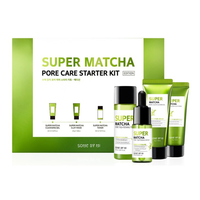 Own label brand, [SOME BY MI] Super Matcha Pore Care Starter Kit [Edition] Free Shipping
