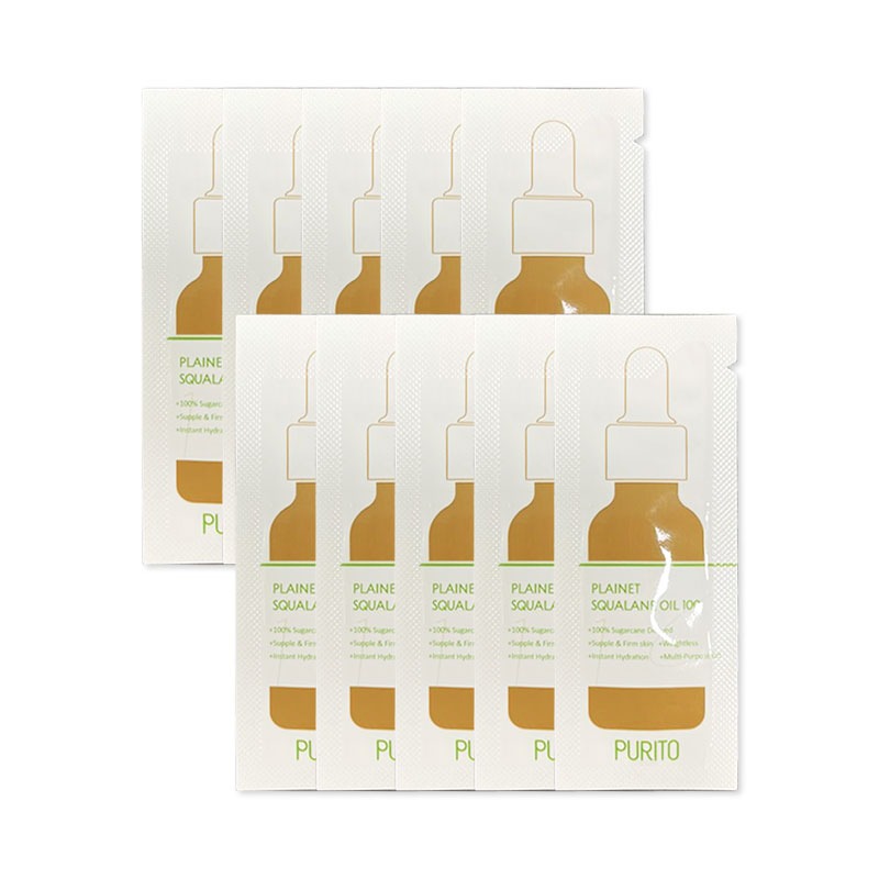 Own label brand, [PURITO] Plainet Squalane Oil 100 * 10pcs [Sample] (Weight : 16g)