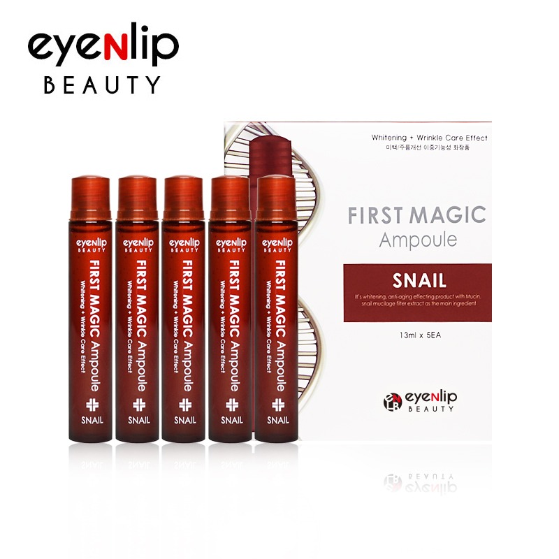 Own label brand, [EYENLIP] First Magic Ampoule #Snail 13ml * 5pcs (1BOX) (Weight : 110g)