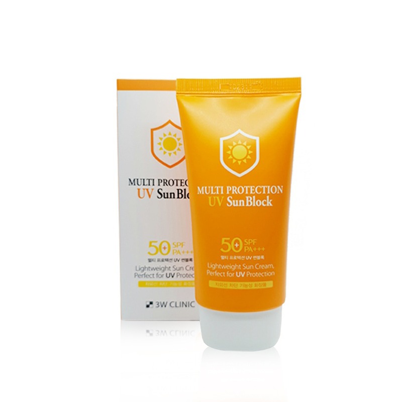 Own label brand, [3W CLINIC] Multi Protection UV Sun Block 70ml (Weight : 96g)