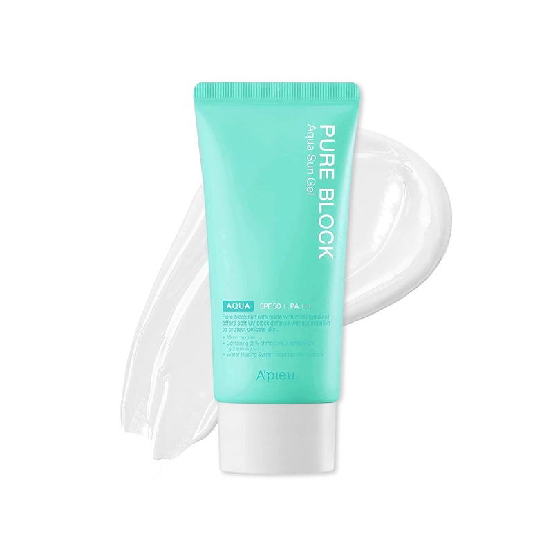 A'PIEU] Pure Block Aqua Sun Gel EX (SPF50+/PA+++) 50ml (Weight : 66g) - Own  label brand Beautynetkorea Korean cosmetic