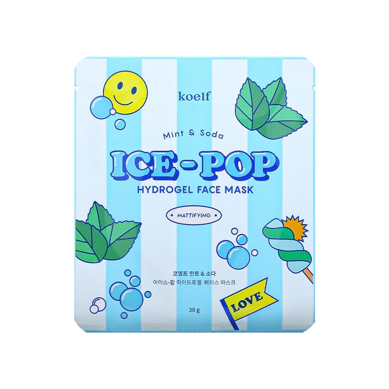 Own label brand, [KOELF] Mint &amp; Soda ICE - POP Hydrogel Face Mask 30g (Weight : 50g)