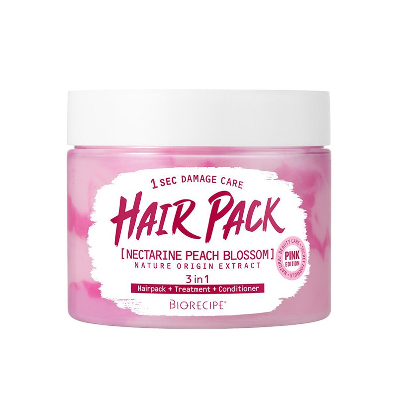 Own label brand, [BIORECIPE] 1 Sec Damage Care Hair Pack Pink Edition [Nectarine Peach Blossom] 300g (Weight : 394g)