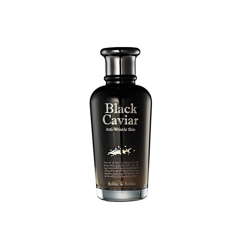 Own label brand, [HOLIKA HOLIKA] Black Caviar Anti-Wrinkle Skin 120ml (Weight : 341g)