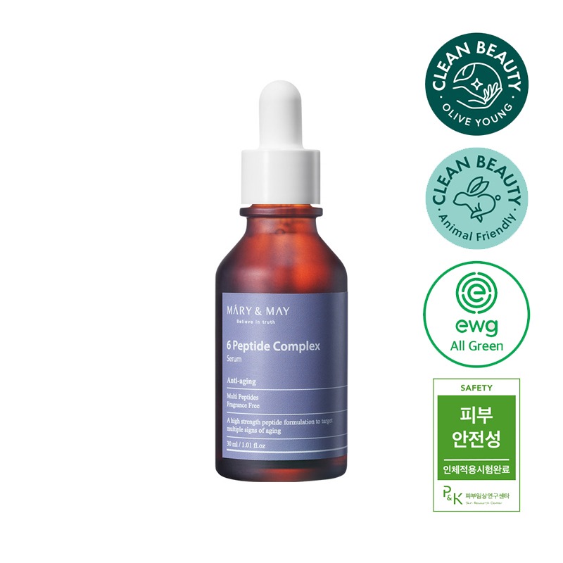Own label brand, [MARY&amp;MAY] 6 Peptide Complex Serum 30ml (Weight : 121g)