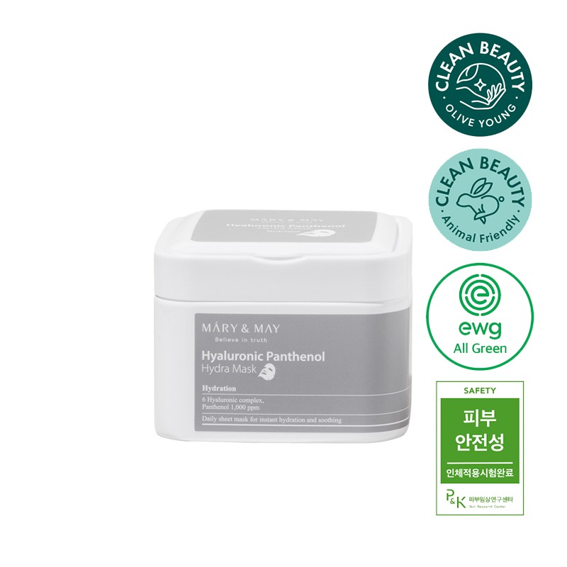 Own label brand, [MARY&amp;MAY] Hyaluronic Panthenol Hydra Mask 30ea (Weight : 604g)