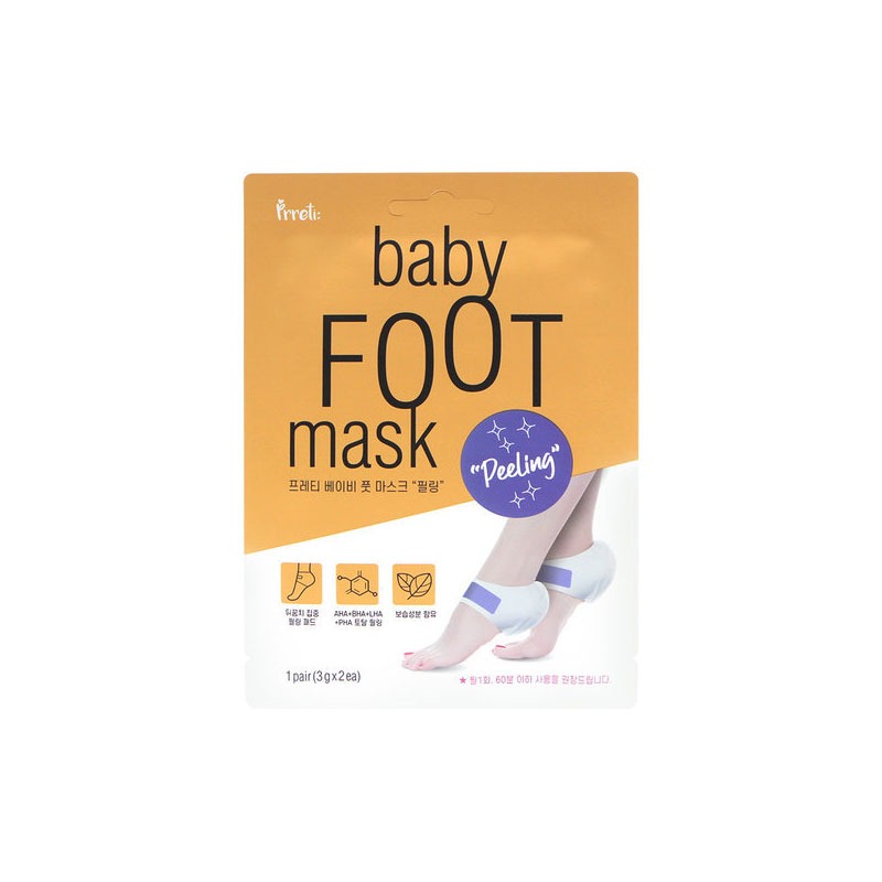 Own label brand, [PRRETI] Baby Foot Mask Peeling 3g (1 Pair) (Weight :16g)