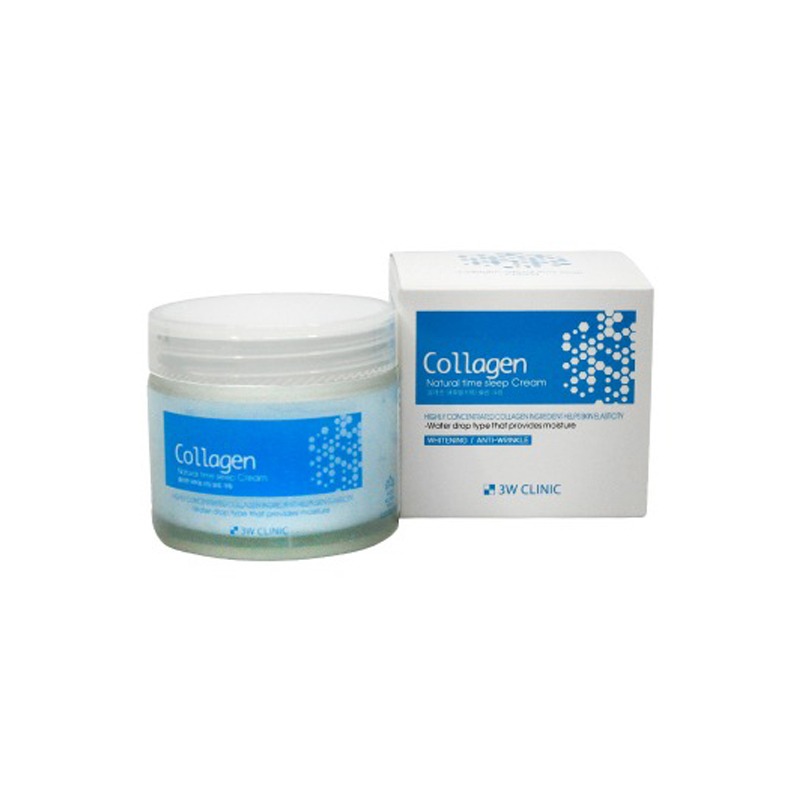 Own label brand, [3W CLINIC] Collagen Natural Time Sleep Cream 70g (Weight : 219g)