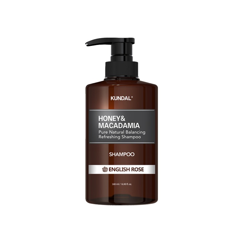 Own label brand, [KUNDAL] Honey &amp; Macadamia Nature Shampoo #English Rose 500ml (Weight : 617g)
