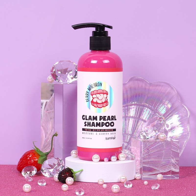 Own label brand, [SUMHAIR] Glam Pearl Shampoo #Berry Macaron 300ml (Weight : 395g)