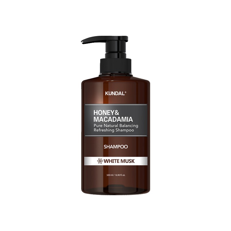 Own label brand, [KUNDAL] Honey &amp; Macadamia Nature Shampoo #White Musk 500ml (Weight : 620g)