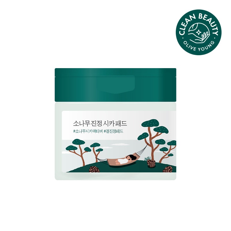 Own label brand, [ROUND LAB] Pine Calming Cica Pad (50 Sheets) 195ml (Weight : 336g)
