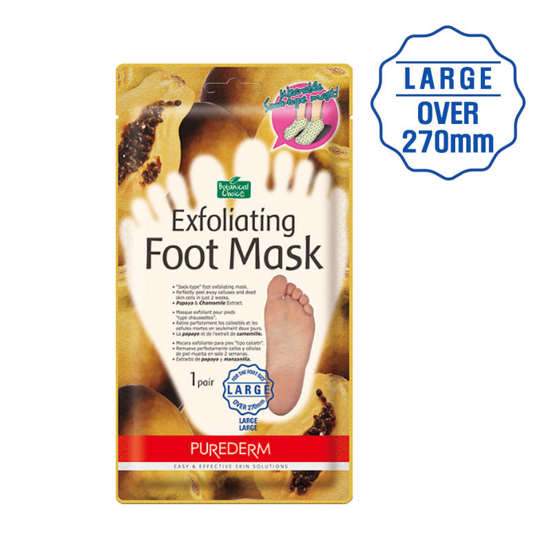 Own label brand, [PUREDERM] Exfoliating Foot Mask Large 1 pair   (Weight : 66g)