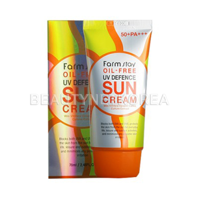 Own label brand, [FARM STAY] OIL-FREE UV Defence Sun Cream 70ml (Weight : 98g)