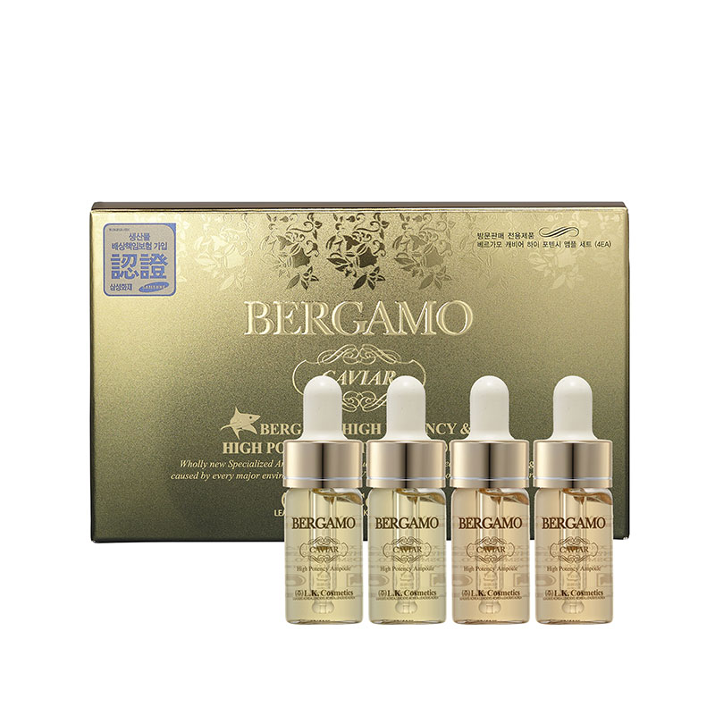 Own label brand, [BERGAMO] High Potency Caviar Ampoule Set 13ml * 4ea (Weight : 166g)