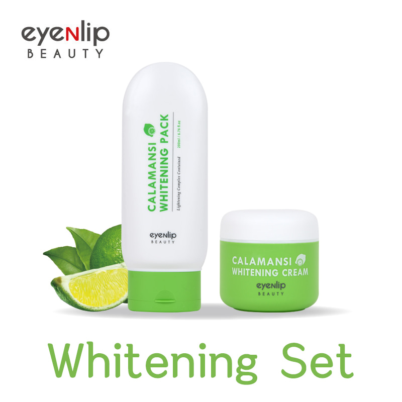Own label brand, [EYENLIP] Calamansi Whitening Pack 200ml + Calamansi Whitening Cream 50ml Set (Weight : 365g)