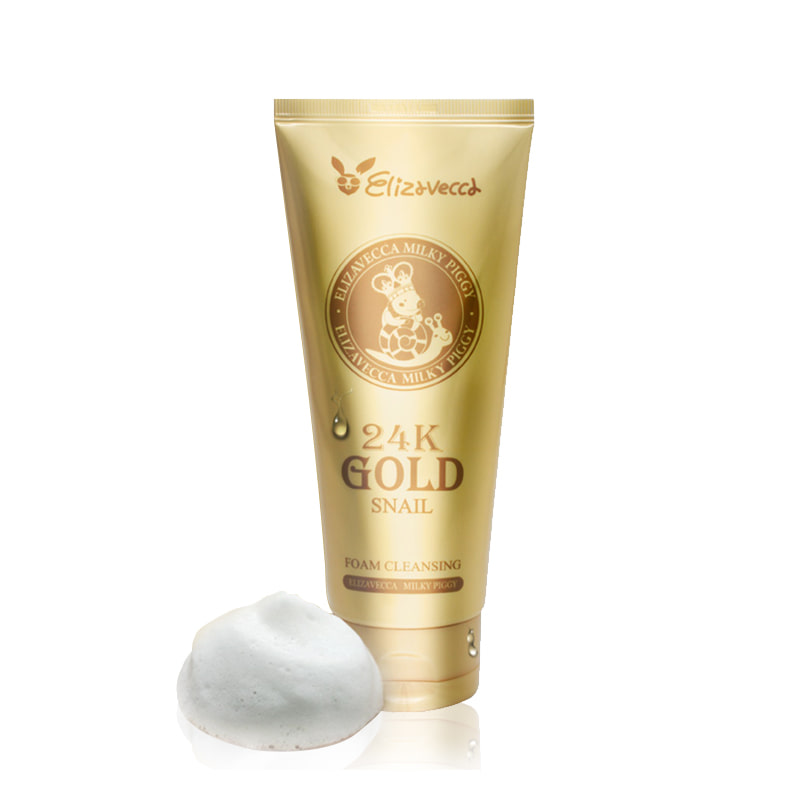 Own label brand, [ELIZAVECCA] Milky Piggy 24K Gold Snail Foam Cleansing 180ml (Weight : 242g)