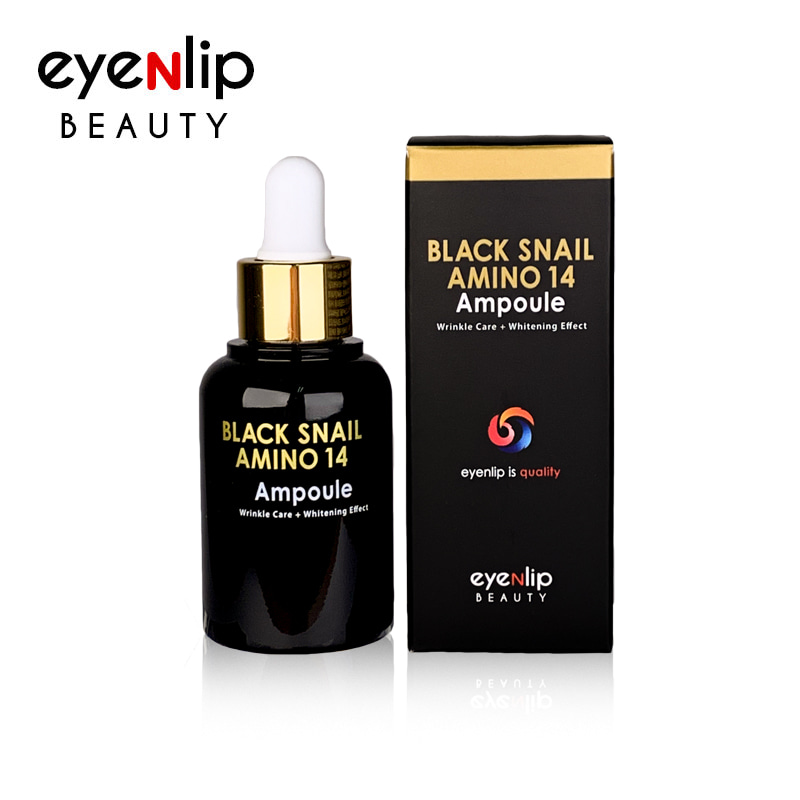 Own label brand, [EYENLIP] Black Snail Amino 14 Ampoule 30ml (Weight : 71g)
