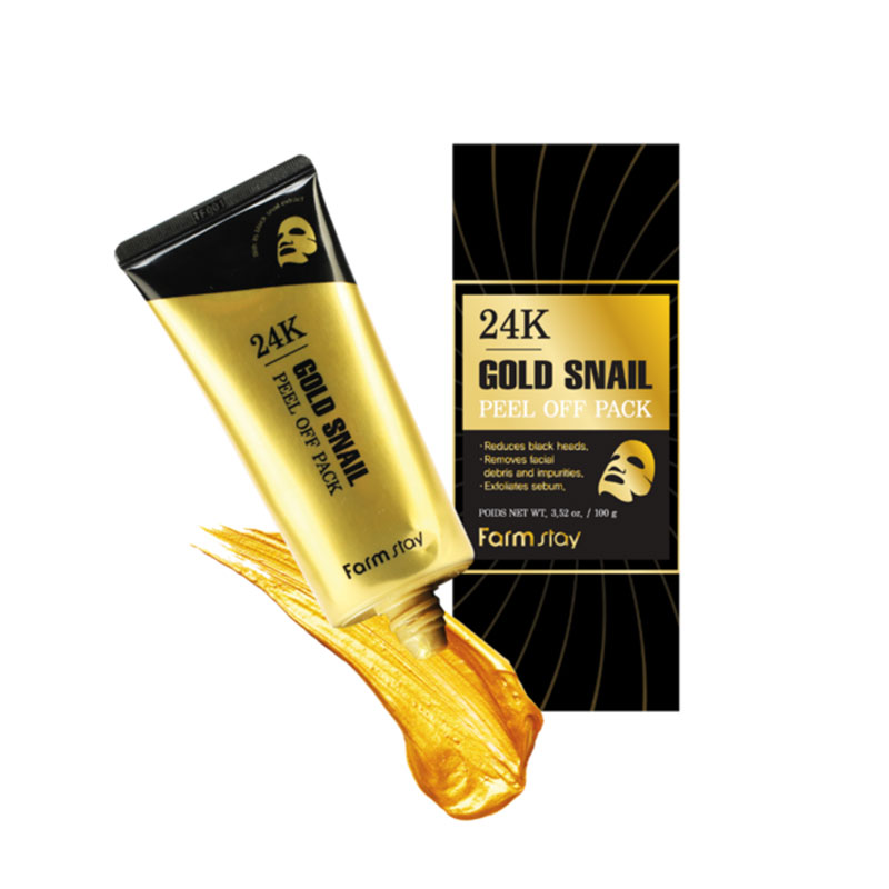 Own label brand, [FARM STAY] 24K Gold Snail Peel Off Pack 100g Free Shipping