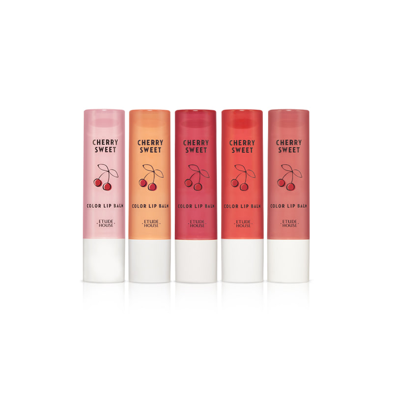 Own label brand, [ETUDE HOUSE] Cherry Sweet Color Lip Balm 4g 5 Color  (Weight : 21g)