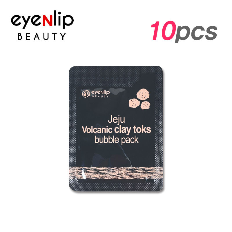 Own label brand, [EYENLIP] Jeju Volcanic Clay Toks Bubble Pack [Sample] 2ml * 10pcs (Weight : 37g)