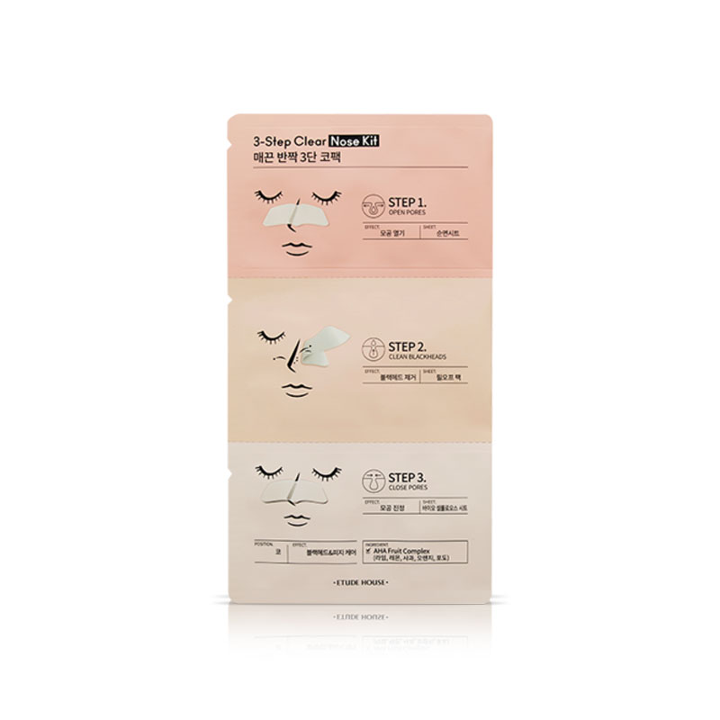 Own label brand, [ETUDE HOUSE] 3-Step Clear Nose Kit (Weight : 19g)