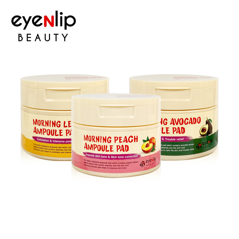 Own label brand, [EYENLIP] Morning Ampoule Pad 120ml / 100 Pads 3 Type (Weight : 235g)