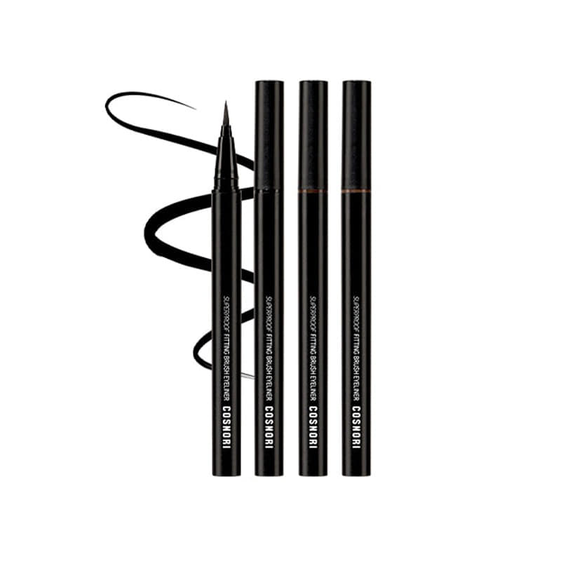 Own label brand, [COSNORI] Super Proof Fitting Brush Eye Liner r 0.6g 3 Color (Weight : 11g)