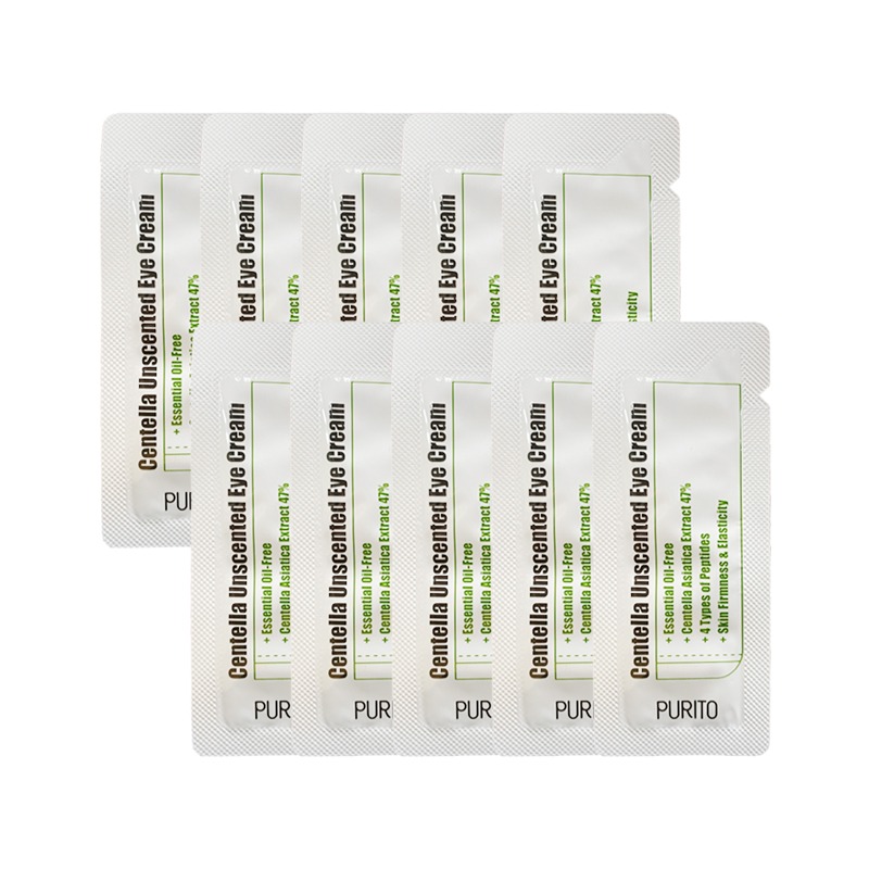 Own label brand, [PURITO] Centella unscented Eye Cream [Sample] 10pcs (Weight : 17g)