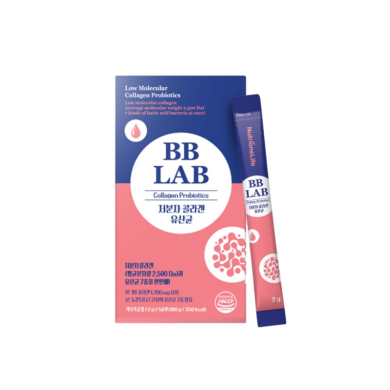 Own label brand, [BB LAB] Low Molecular Collagen Probiotics 2g * 50sticks (Weight : 171g)